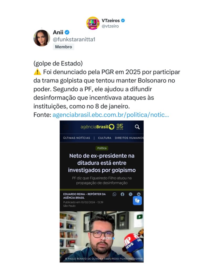 Paulo Figueiredo após ataque a Anitta