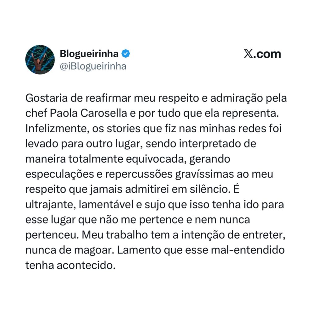 Paola Carosella e Blogueirinha